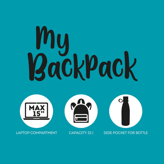 BACKPACK - MY BACKPACK - BLACK / PACK DE 2