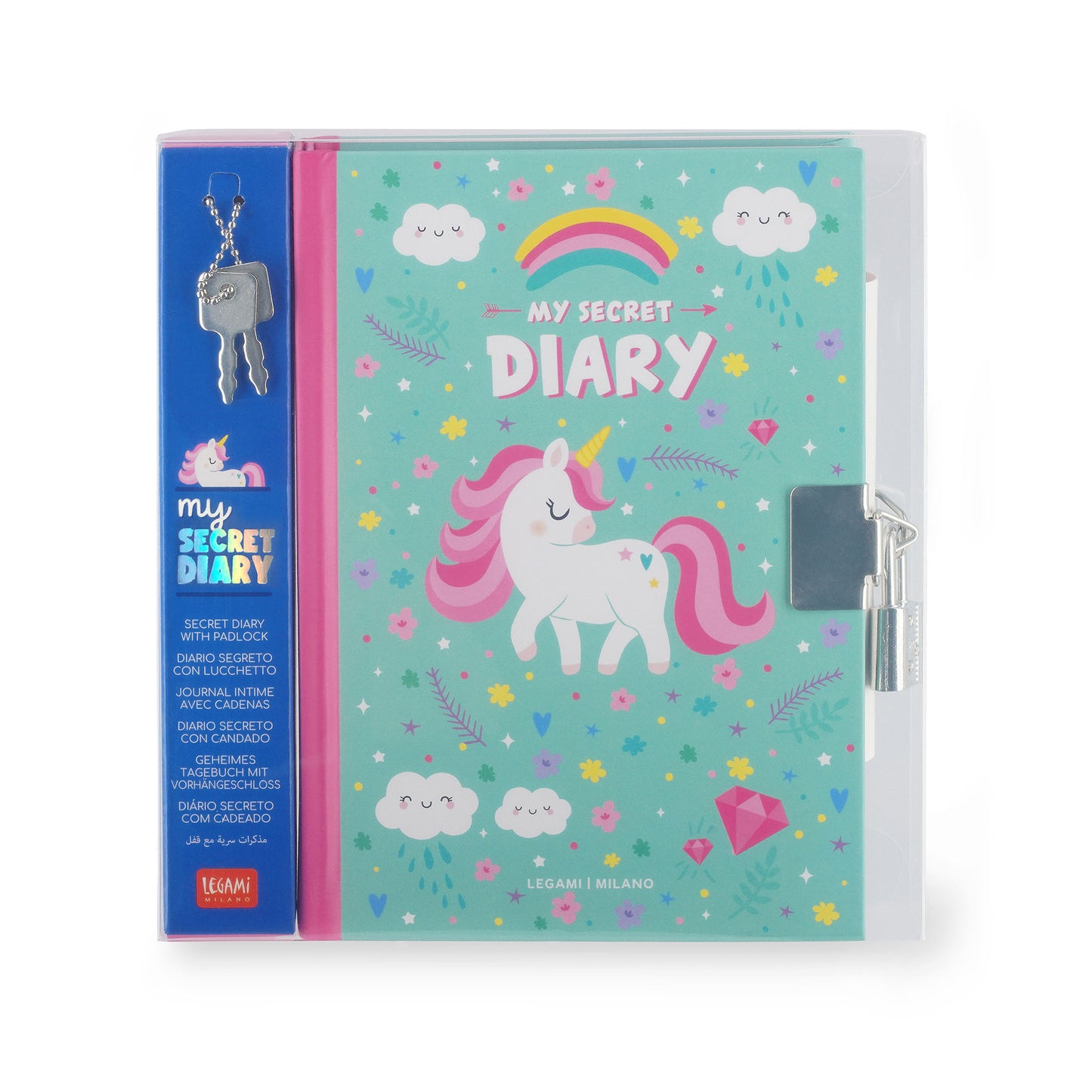 SECRET DIARY WITH PADLOCK - MY SECRET DIARY - UNICORN / PACK DE 2