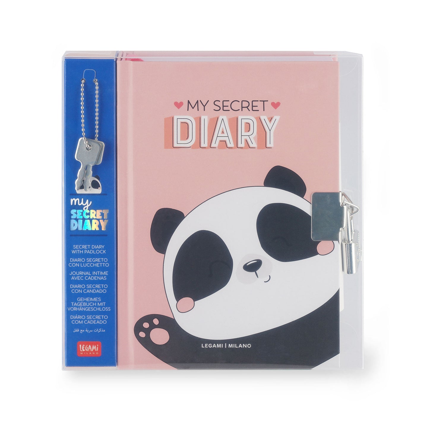 SECRET DIARY WITH PADLOCK - MY SECRET DIARY - PANDA / PACK DE 2