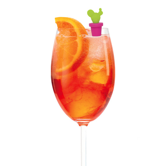 SET OF 6 DRINK MARKERS - FIESTA! - MULTICOLOR - CACTUS / PACK DE 8