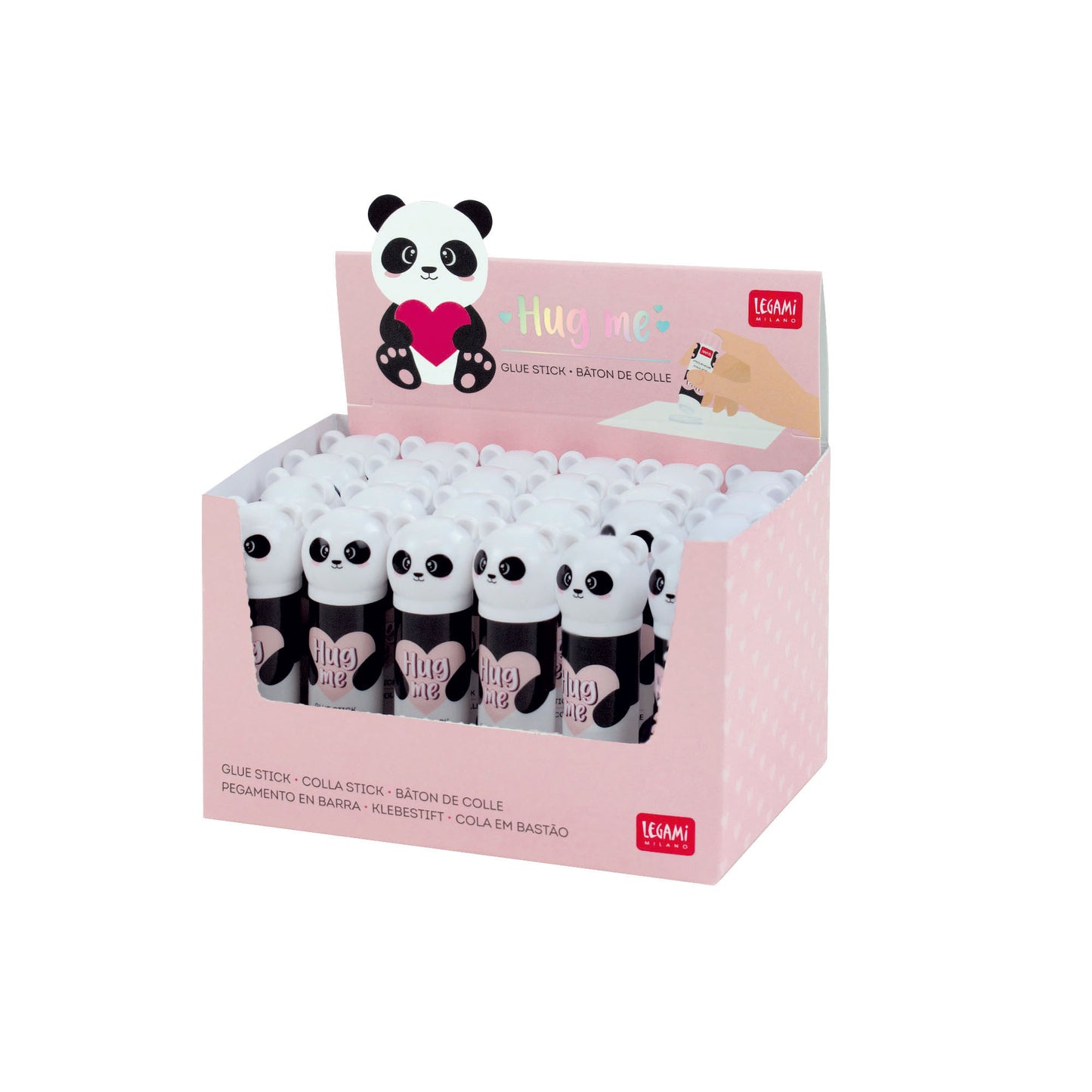 GLUE STICK - HUG ME - PANDA / PACK DE 24