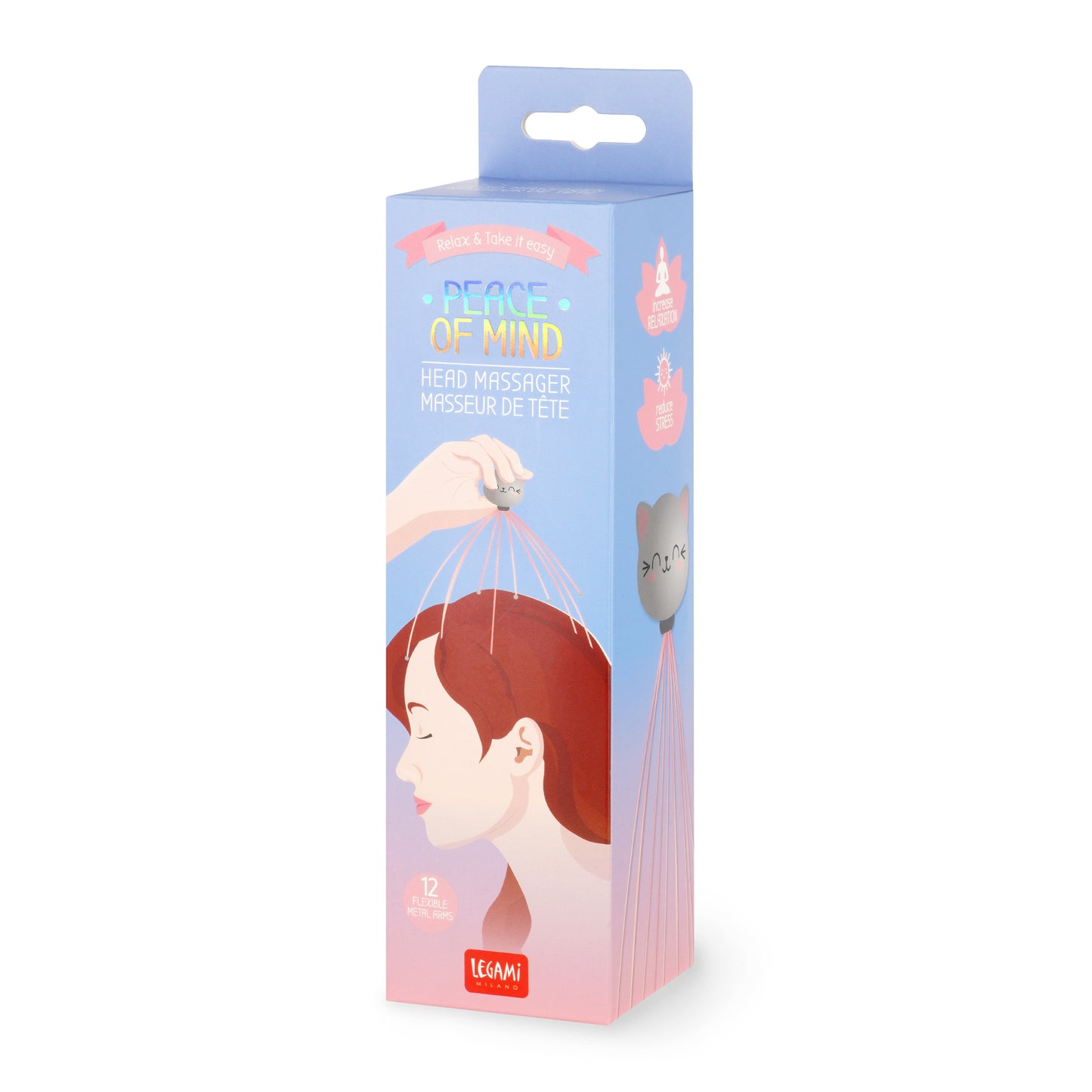 HEAD MASSAGER - PEACE OF MIND - KITTY / PACK DE 6