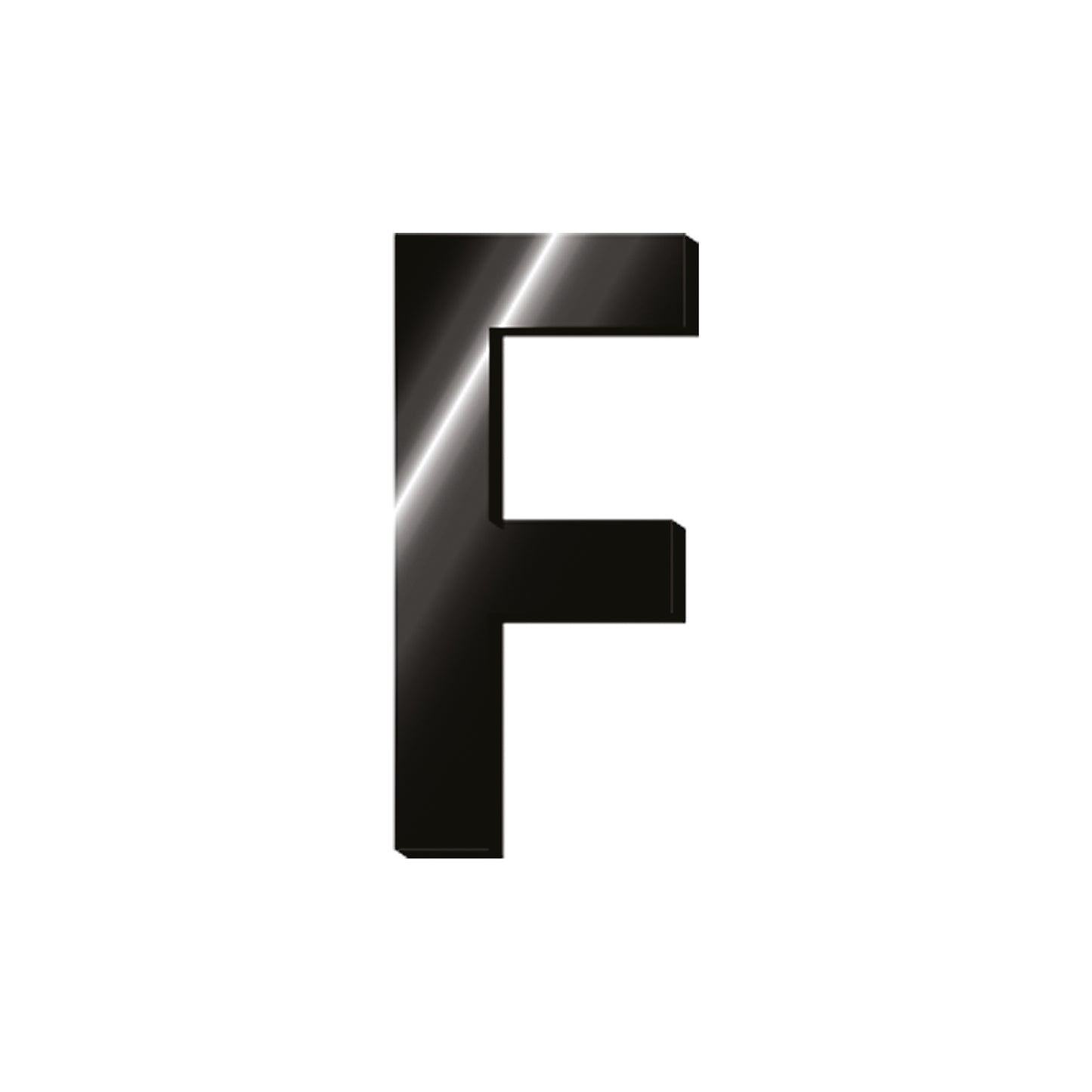 ADHESIVE METAL LETTER - MY INITIAL - F / PACK DE 2