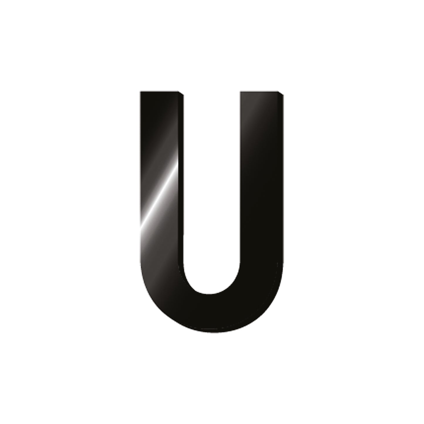ADHESIVE METAL LETTER - MY INITIAL - U / PACK DE 2