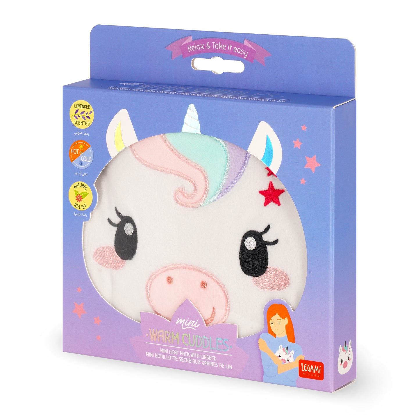 HEAT PACK WITH LINSEED - WARM CUDDLES - UNICORN / PACK DE 2