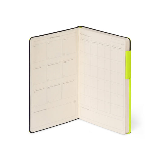 LINED NOTEBOOK - MY NOTEBOOK - MEDIUM - CHARTREUSE / PACK DE 3