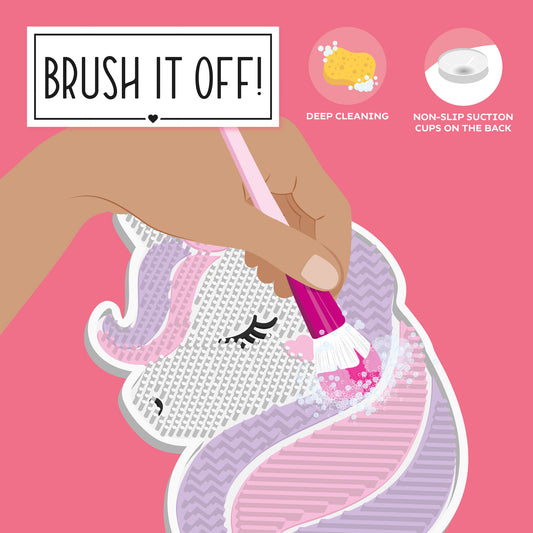 MAKE-UP BRUSH CLEANING PAD - BRUSH IT OFF! - UNICORN / PACK DE 6