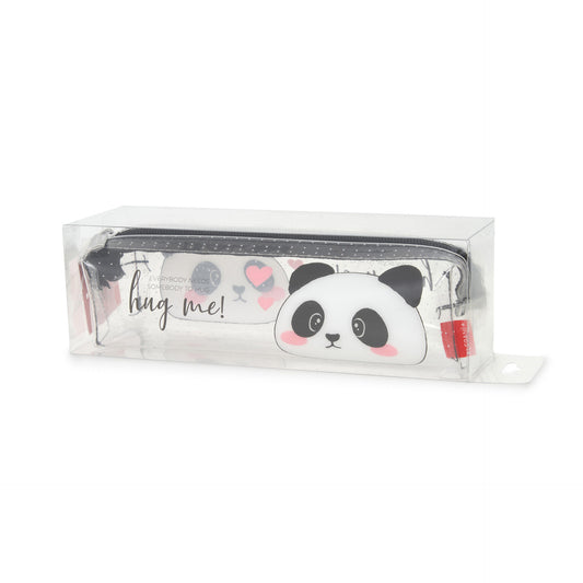 TRANSPARENT PENCIL CASE - PENCIL CASE - PANDA / PACK DE 4
