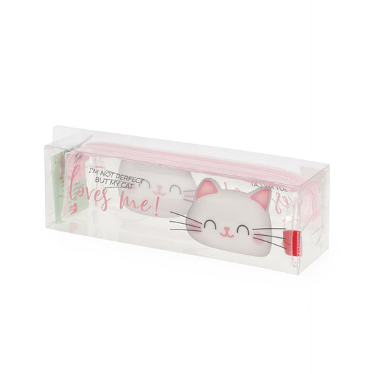 TRANSPARENT PENCIL CASE - PENCIL CASE - KITTY / PACK DE 4