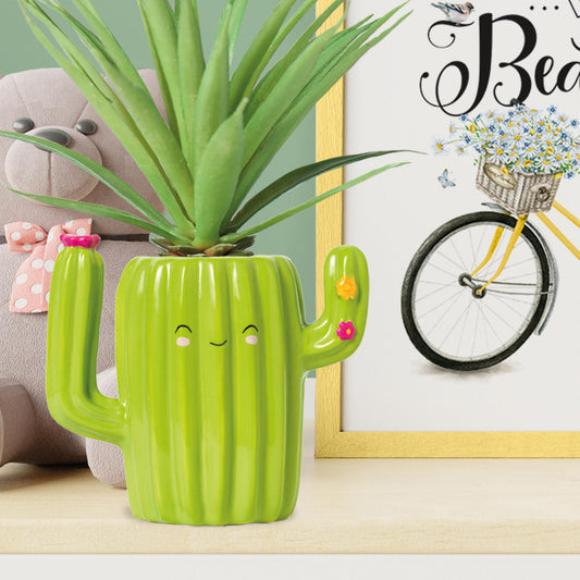 CERAMIC PEN HOLDER - DESK FRIENDS - CACTUS / PACK DE 2