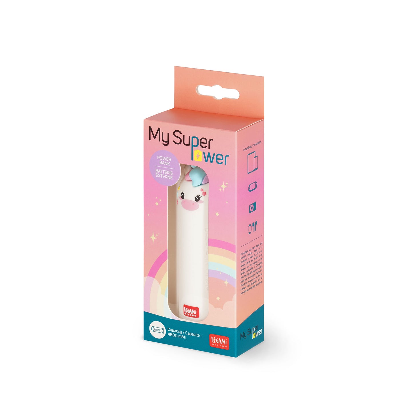 POWER BANK - MY SUPER POWER_4800 mAh - UNICORN / PACK DE 3