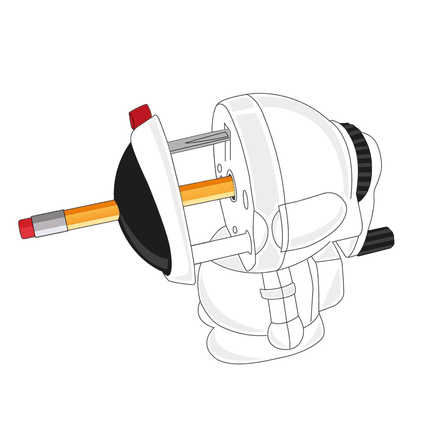 DESKTOP PENCIL SHARPENER - TO THE MOON AND BACK - SPACE / PACK DE 4