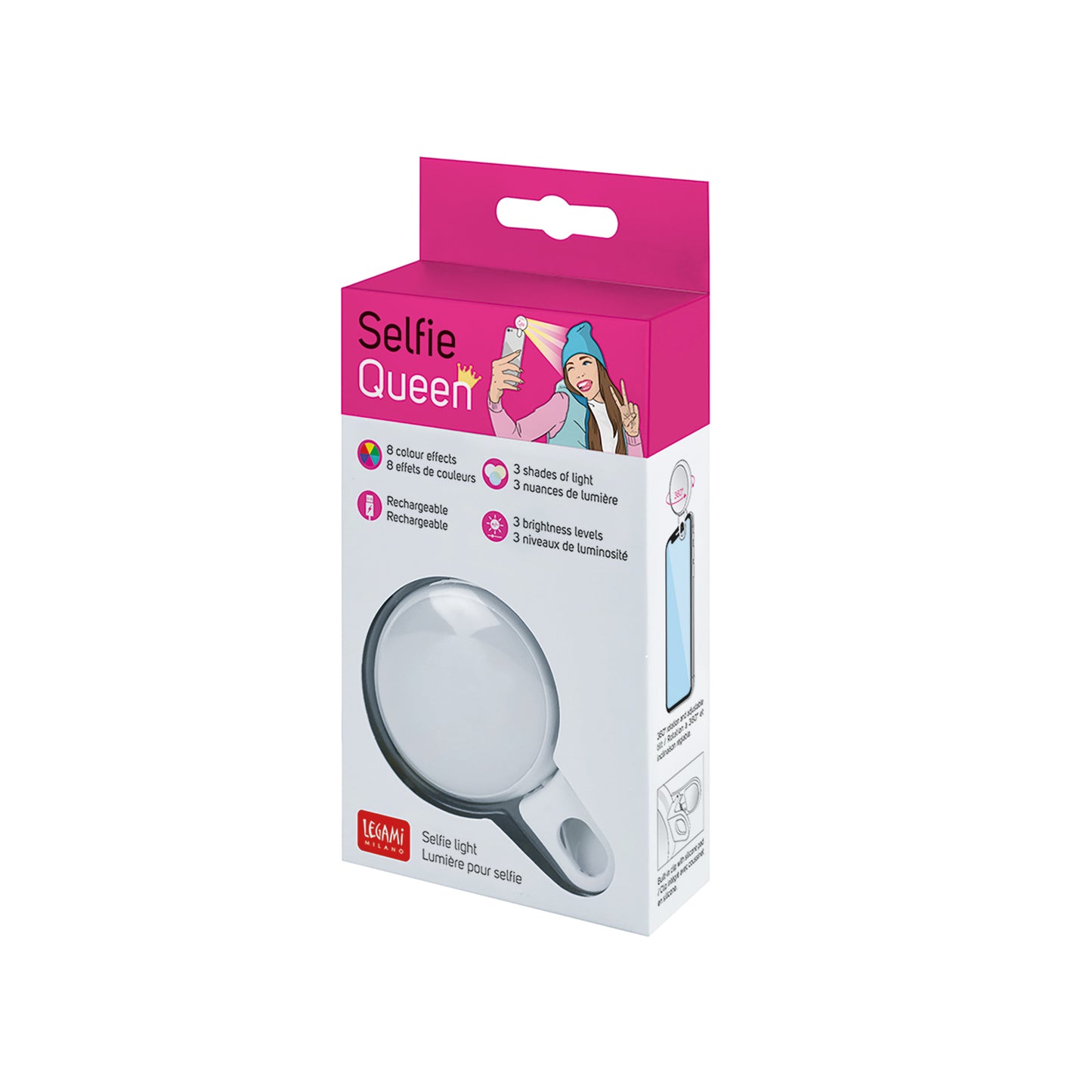 SELFIE LIGHT - SELFIE QUEEN / PACK DE 4