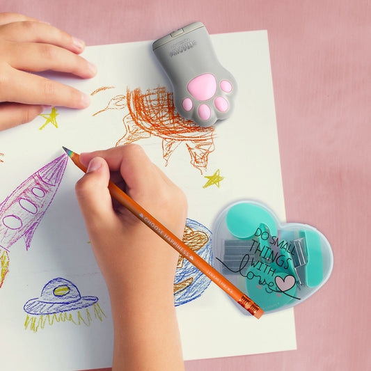 MINI STATIONERY SET - HEART / PACK DE 6