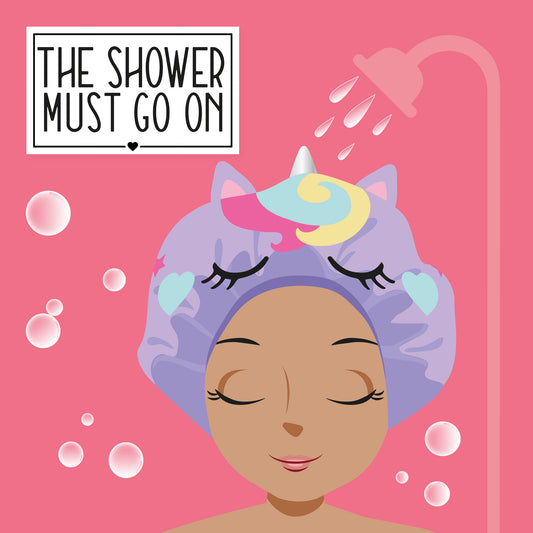 SHOWER CAP - THE SHOWER MUST GO ON - UNICORN / PACK DE 6