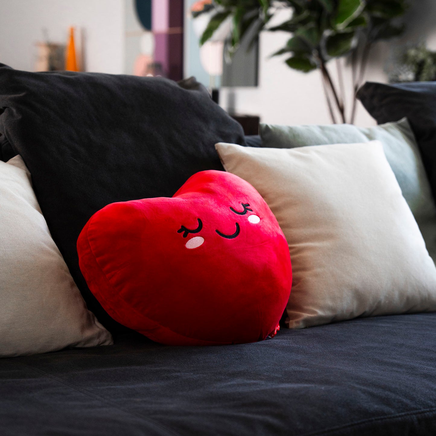 PILLOW - SUPER SOFT! - HEART / PACK DE 2