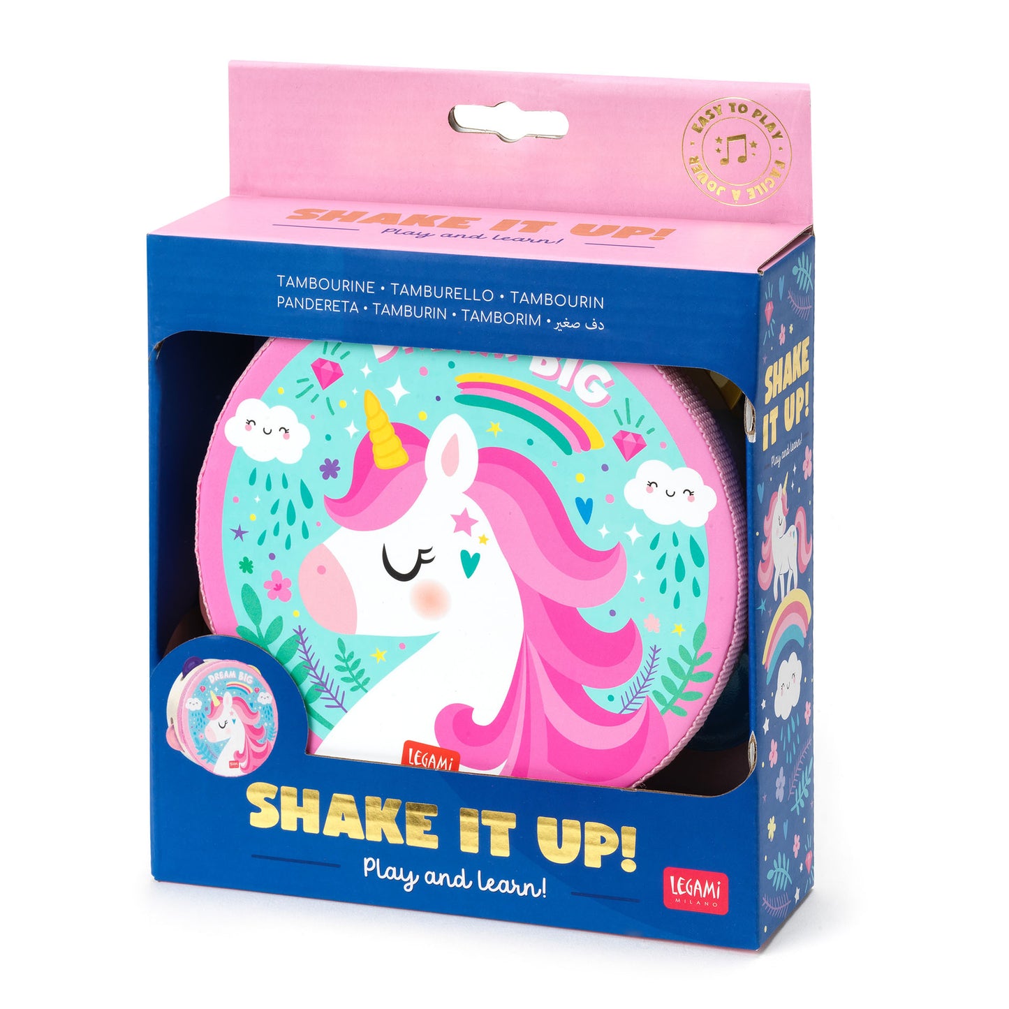 TAMBOURINE - SHAKE IT UP! - UNICORN / PACK DE 3
