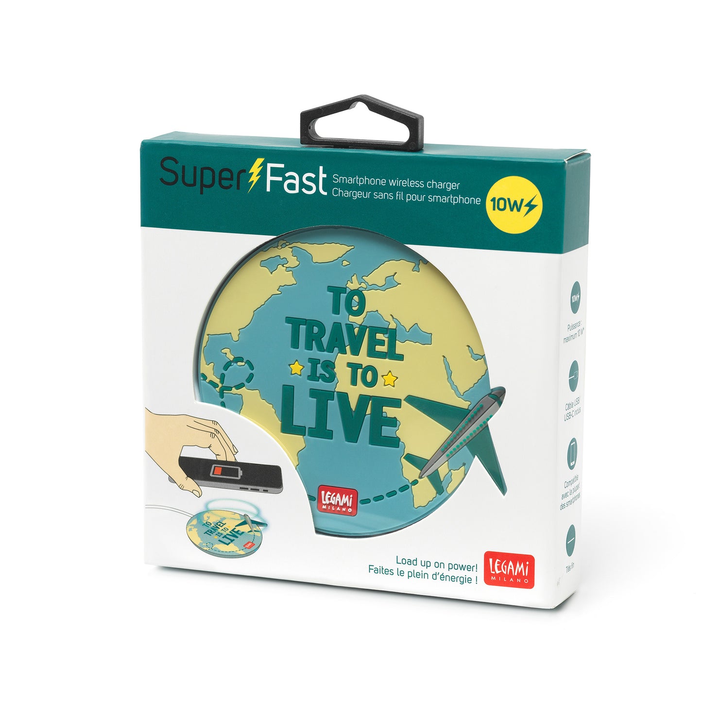 SMARTPHONE WIRELESS CHARGER - SUPER FAST - TRAVEL / PACK DE 3