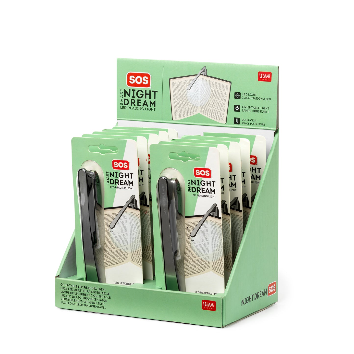 ADJUSTABLE LED READING LIGHT - SMART NIGHT DREAM / PACK DE 10