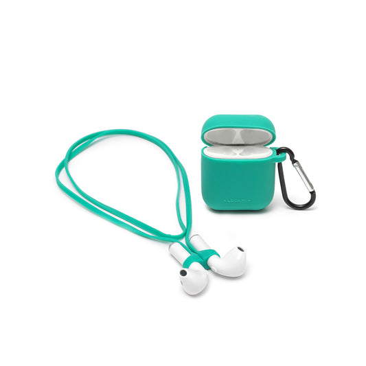 CASE AND CORD SET FOR AIRPODS - AIR 'N GO - TURQUOISE / PACK DE 6