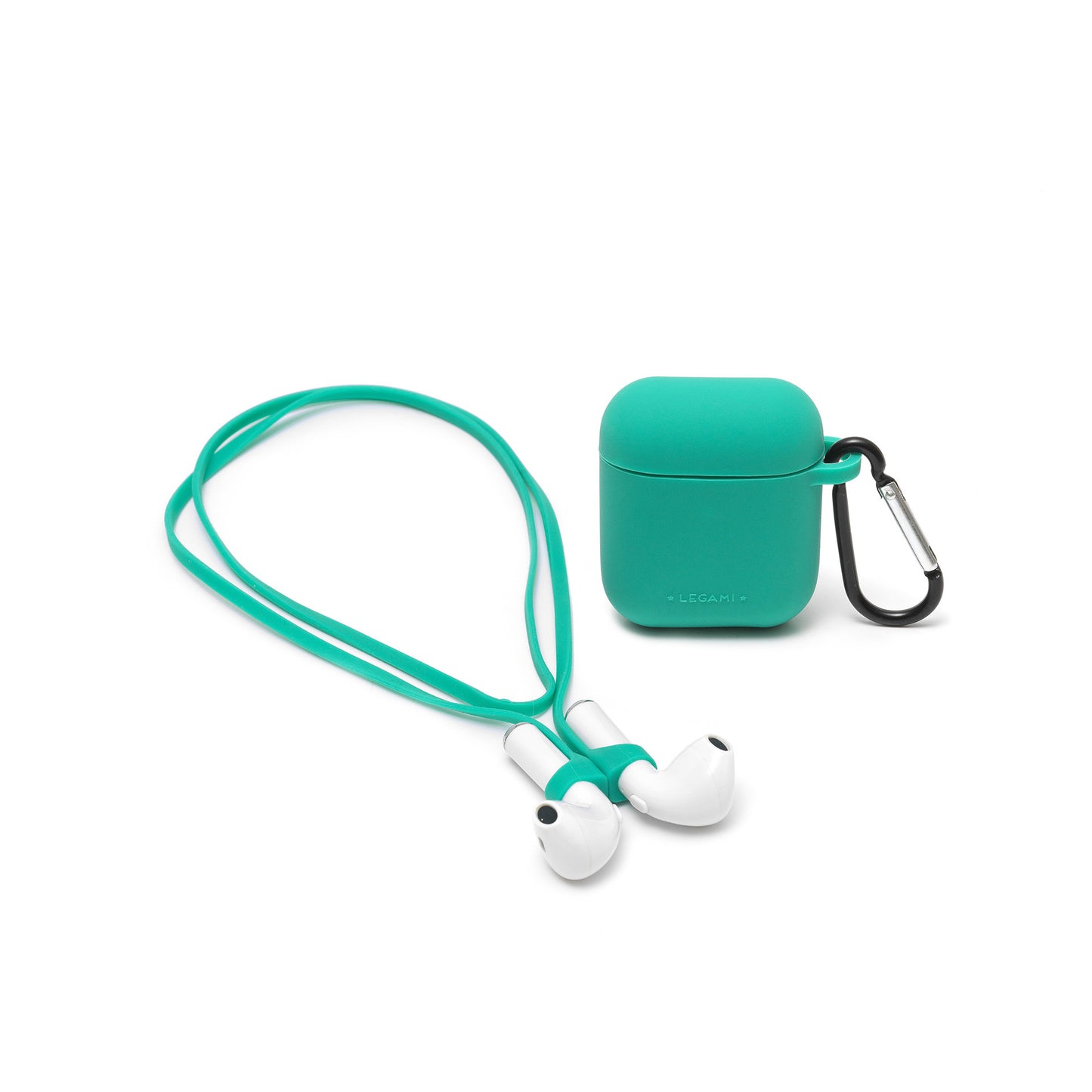 CASE AND CORD SET FOR AIRPODS - AIR 'N GO - TURQUOISE / PACK DE 6