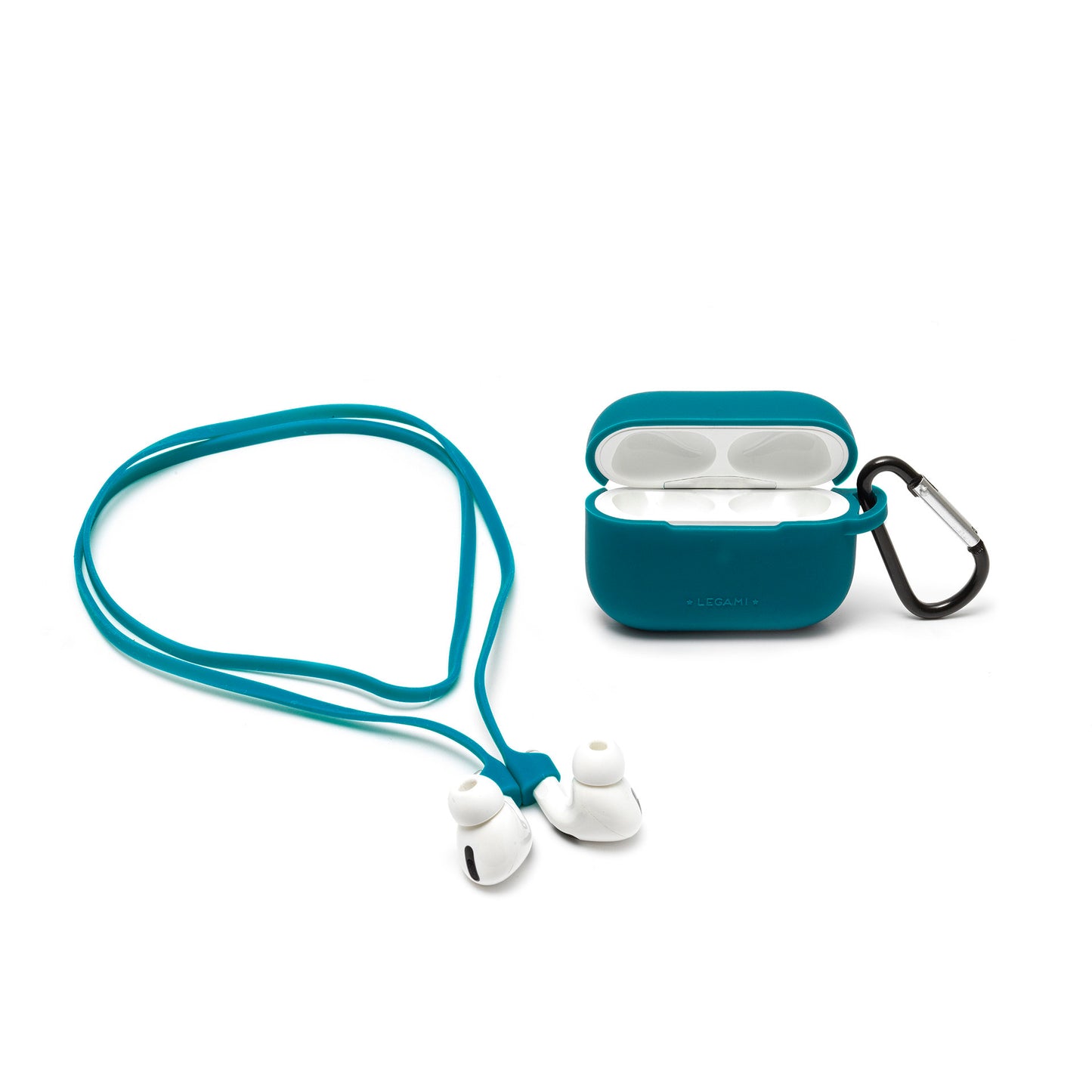CASE AND CORD SET FOR AIRPODS PRO - AIR 'N GO - PETROL BLUE / PACK DE 6