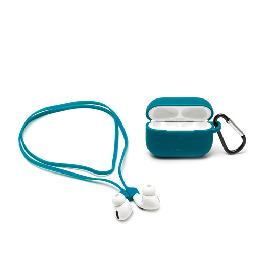 CASE AND CORD SET FOR AIRPODS PRO - AIR 'N GO - PETROL BLUE / PACK DE 6