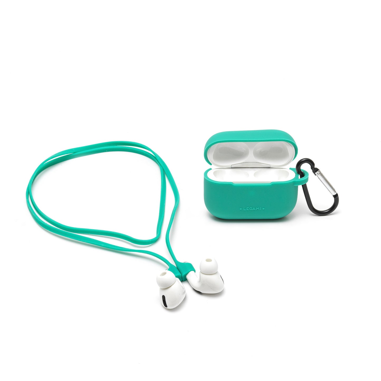 CASE AND CORD SET FOR AIRPODS PRO - AIR 'N GO - TURQUOISE / PACK DE 6