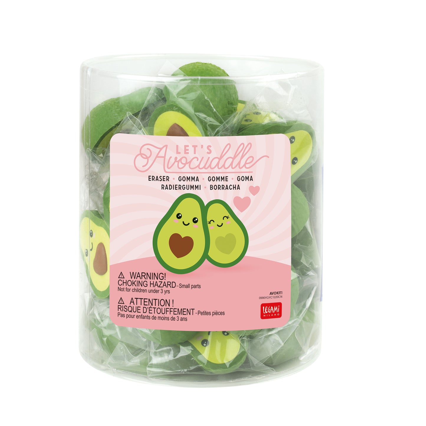 MAXI ERASER - LET'S AVOCUDDLE - AVOCADO / PACK DE 32