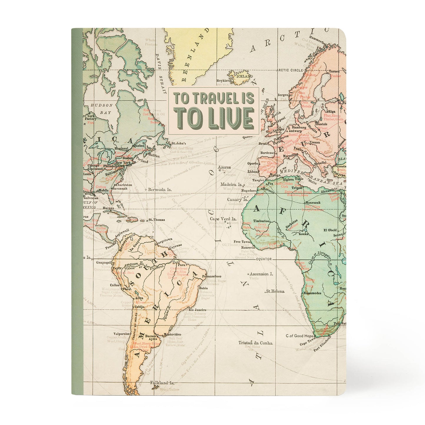 LINED NOTEBOOK - QUADERNO - LARGE - TRAVEL / PACK DE 3