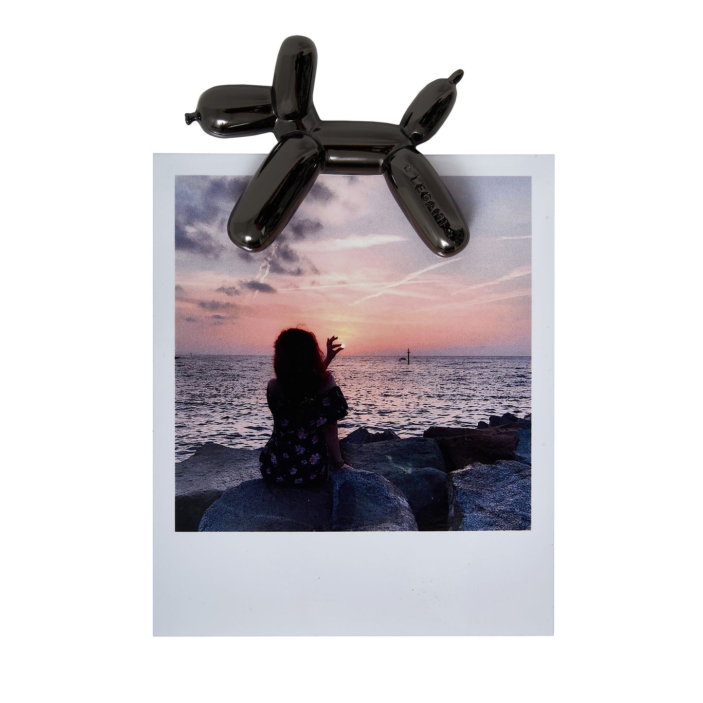 MAGNETIC PHOTO HOLDER - LUCKY - BLACK - DOGS / PACK DE 6