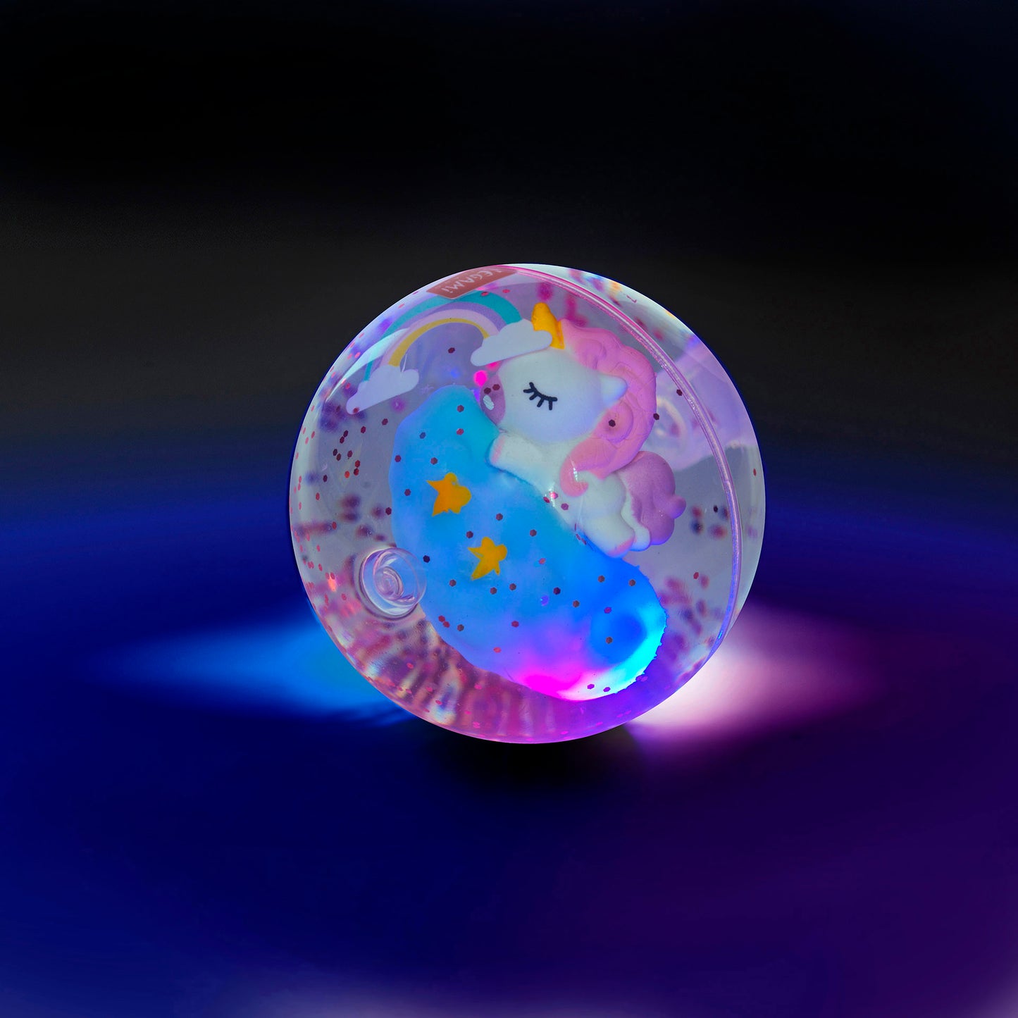 LIGHT-UP BOUNCY BALL - UNICORN / PACK DE 6