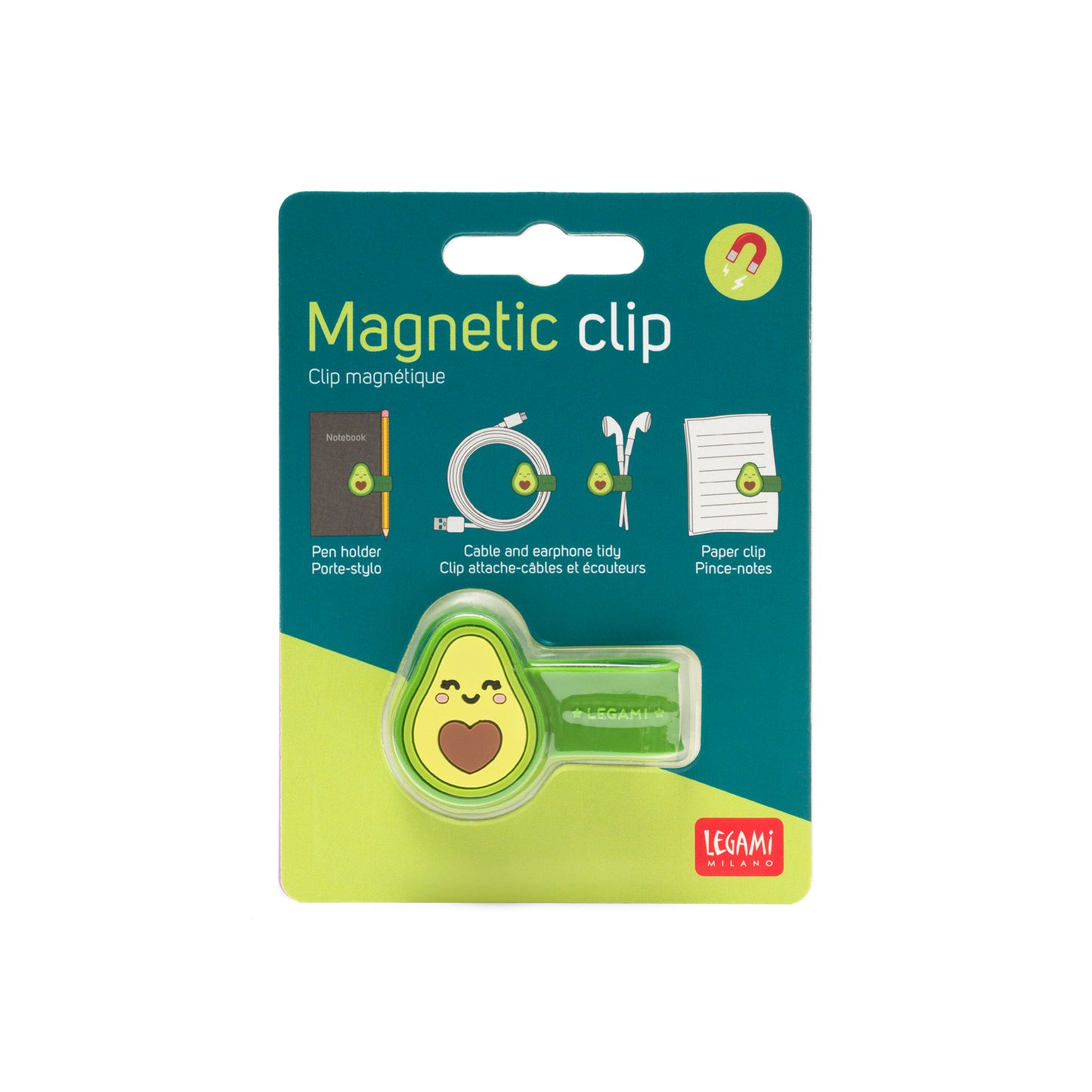 MAGNETIC CLIP - AVOCADO / PACK DE 6