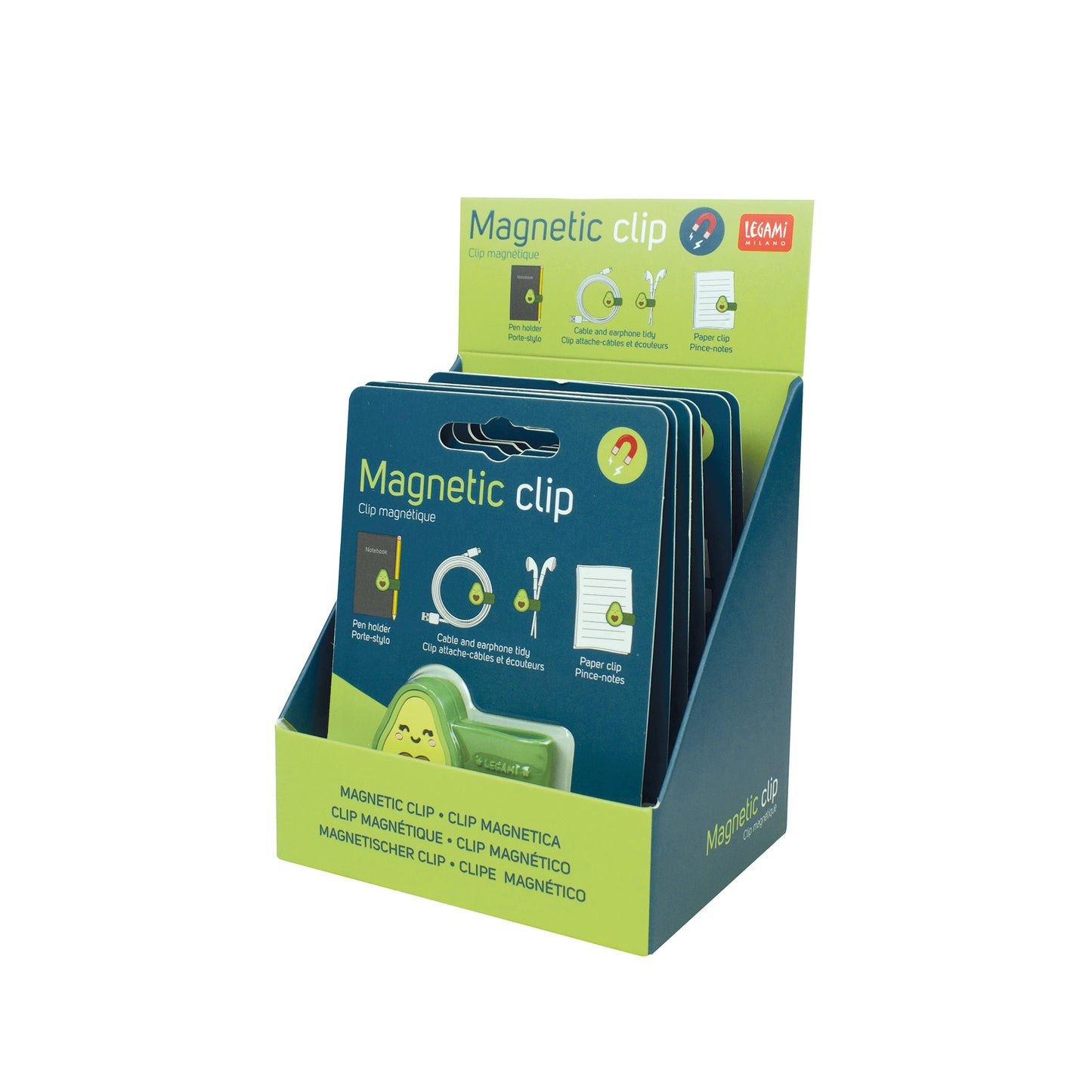 MAGNETIC CLIP - AVOCADO / PACK DE 6