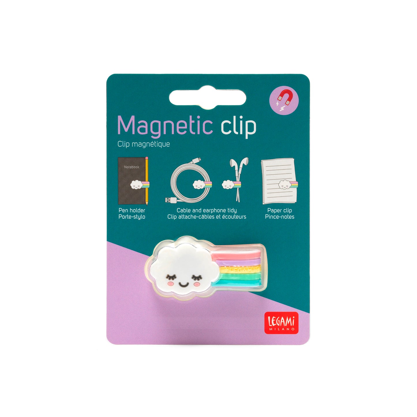 MAGNETIC CLIP - RAINBOW / PACK DE 6