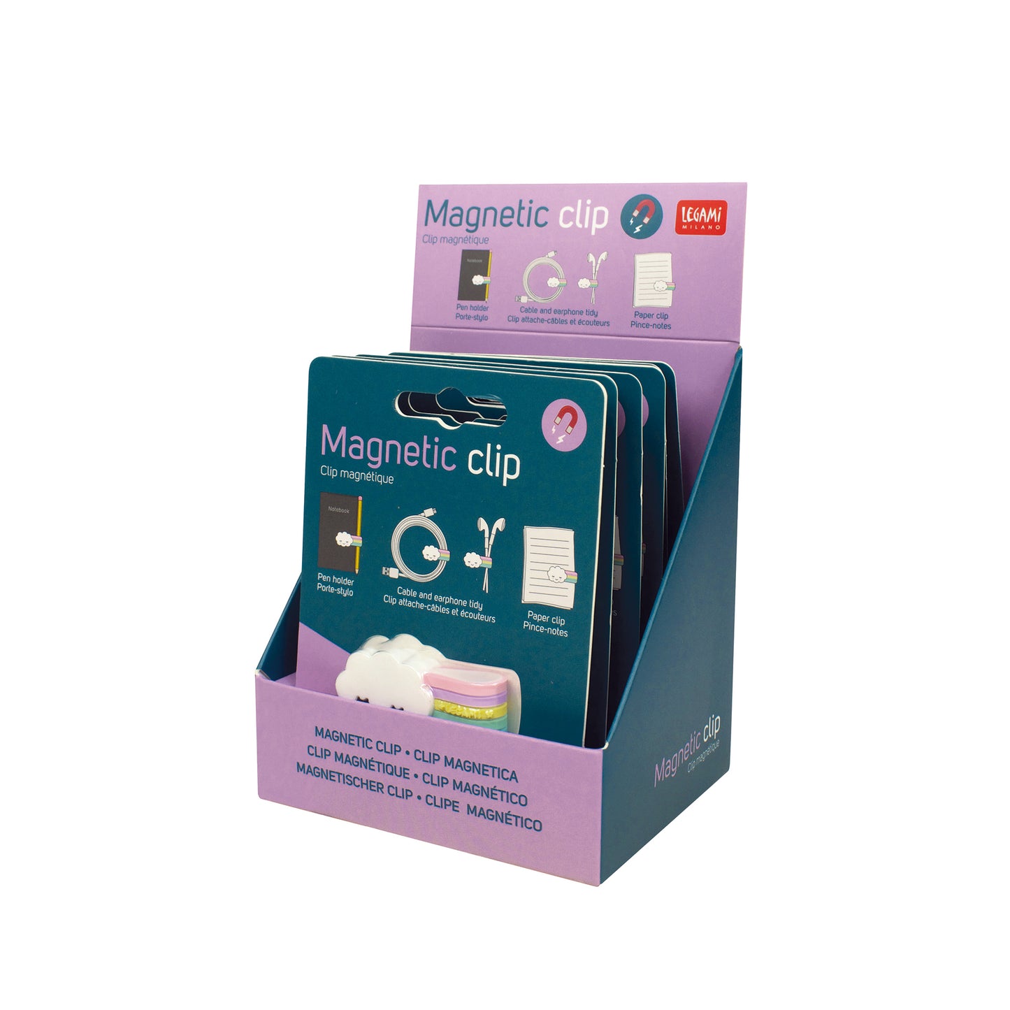 MAGNETIC CLIP - RAINBOW / PACK DE 6