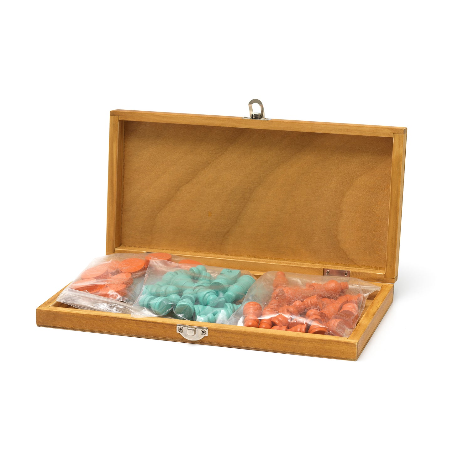 WOODEN CHESS AND DRAUGHTS / PACK DE 4