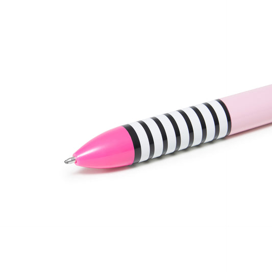 TWO-COLOUR BALLPOINT PEN - CLICK&CLACK - FLAMINGO / PACK DE 12