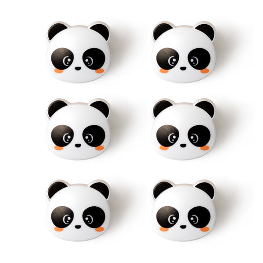 SET OF 6 BAG CLIPS - BAG CLIPS - PANDA / PACK DE 6