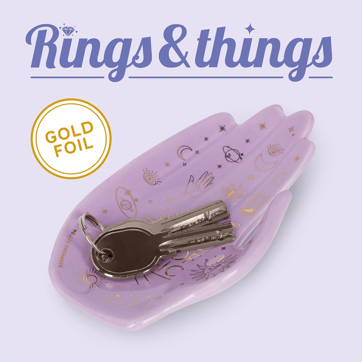 CERAMIC PLATE - RINGS & THINGS - MAGIC / PACK DE 4