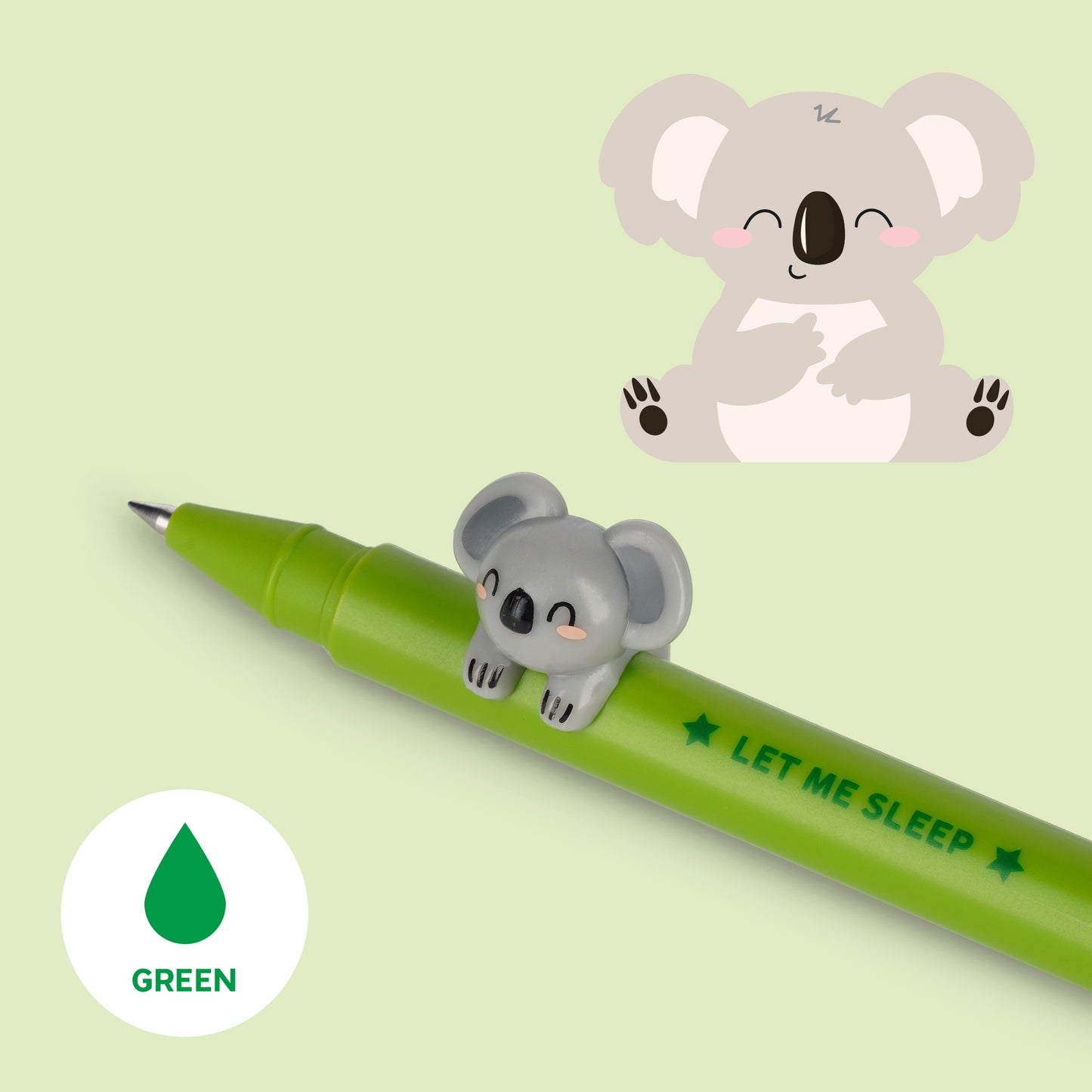 GEL PEN WITH ANIMAL DECORATION - LOVELY FRIENDS - KOALA / PACK DE 15
