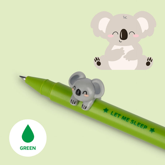 GEL PEN WITH ANIMAL DECORATION - LOVELY FRIENDS - KOALA / PACK DE 15