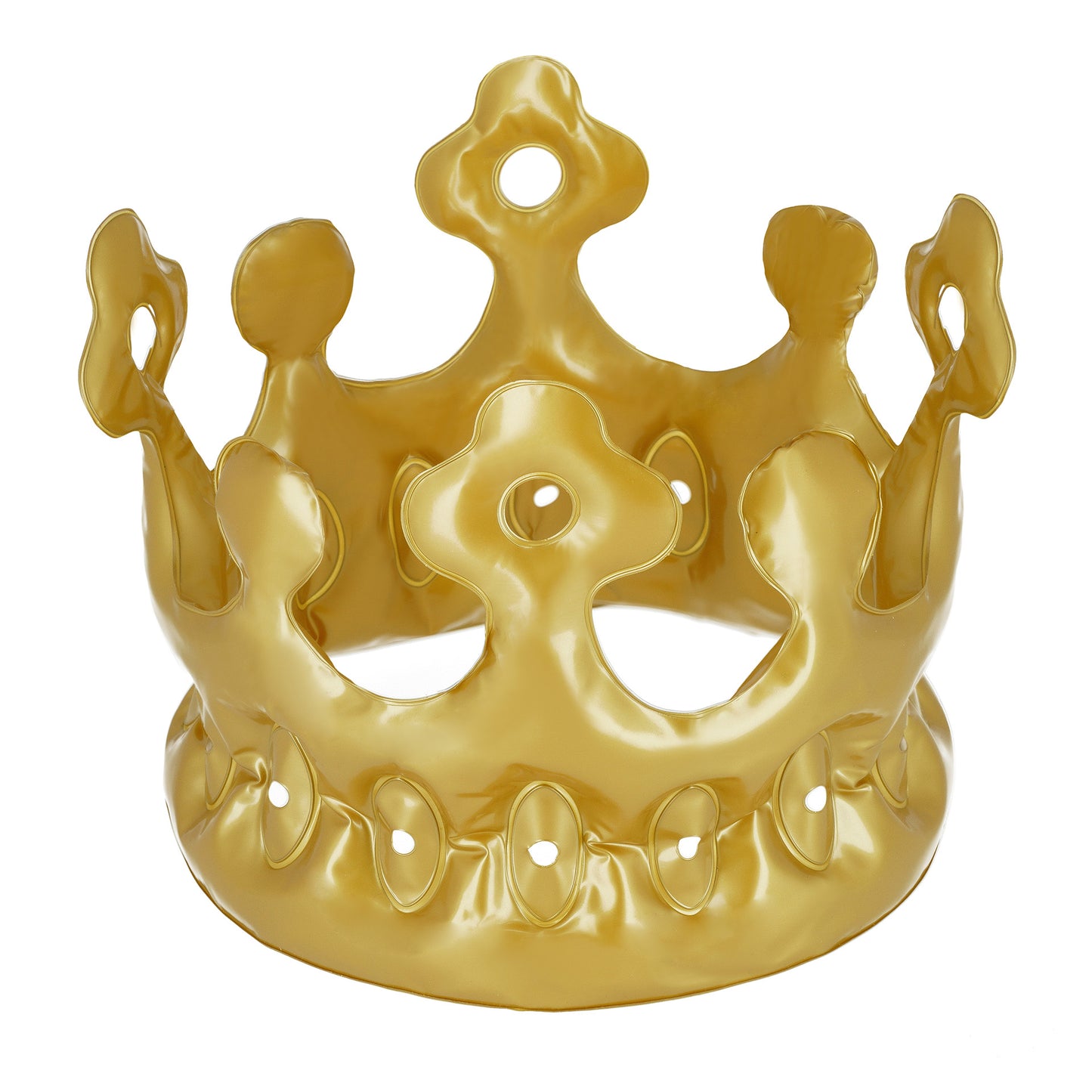 INFLATABLE CROWN - PARTY KING - GOLD - KING / PACK DE 7