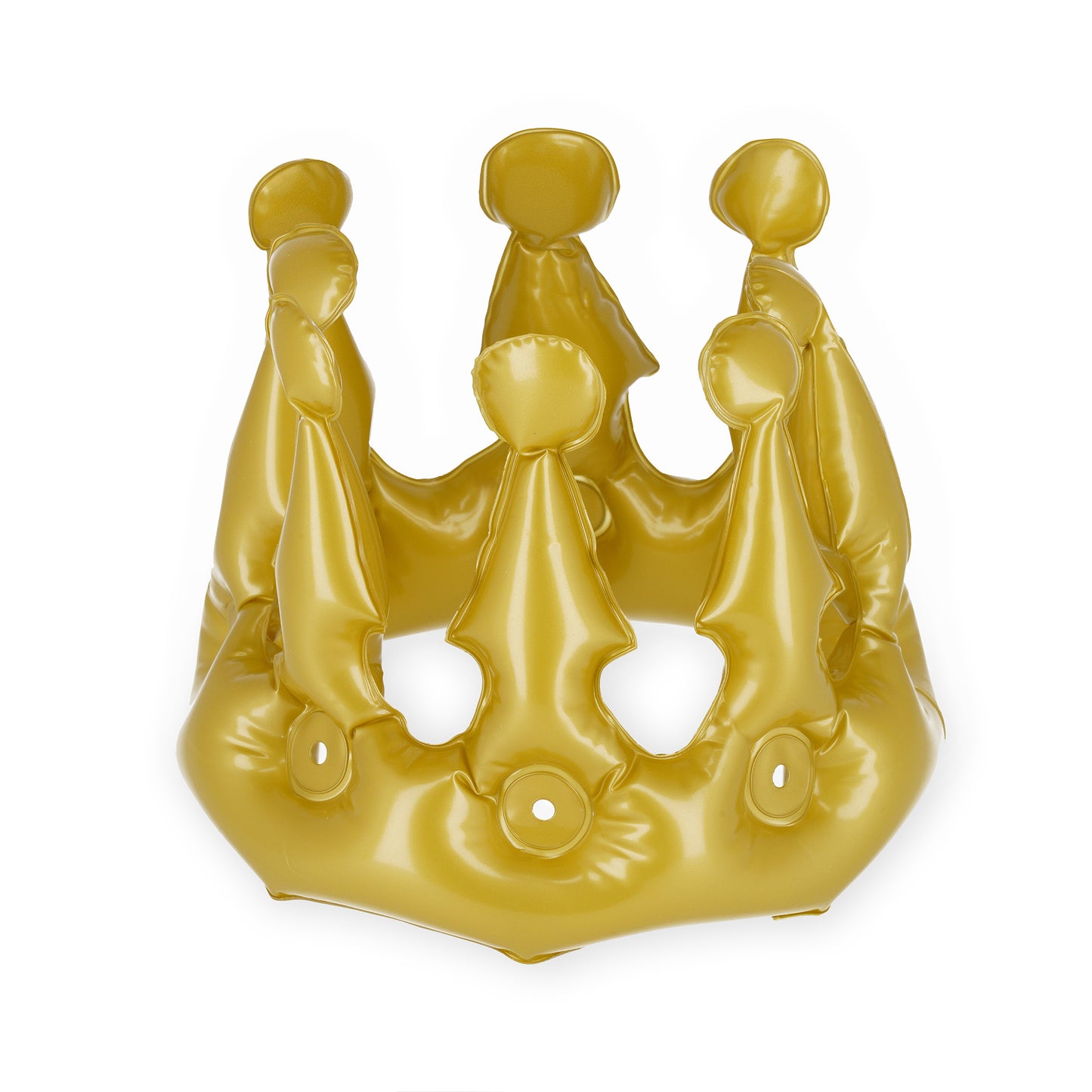 INFLATABLE CROWN - PARTY PRINCE - GOLD - PRINCE / PACK DE 7