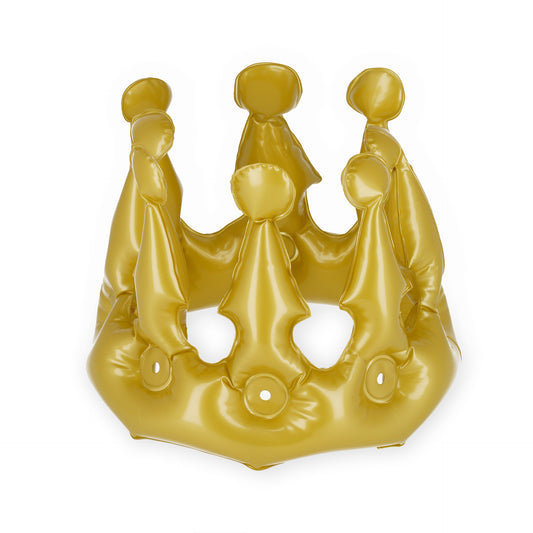 INFLATABLE CROWN - PARTY PRINCE - GOLD - PRINCE / PACK DE 7