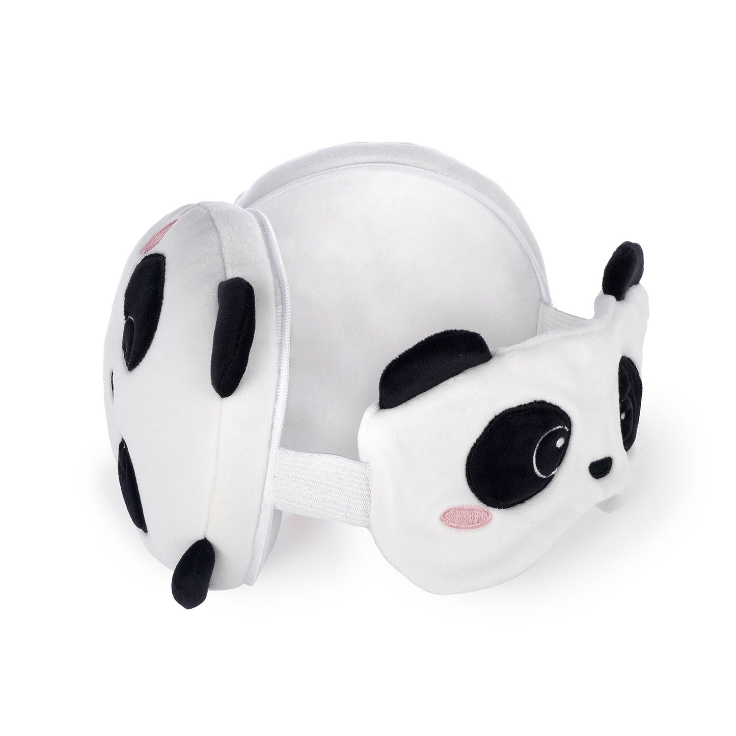 TRAVEL PILLOW WITH SLEEP MASK - MY TRAVEL BUDDY - PANDA / PACK DE 3