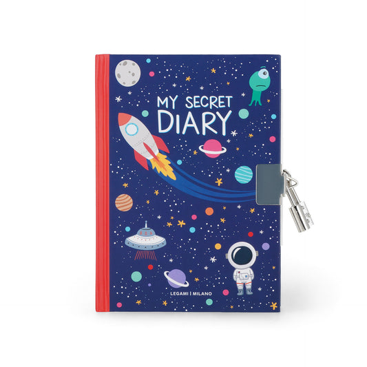 SECRET DIARY WITH PADLOCK - MY SECRET DIARY - SPACE / PACK DE 2
