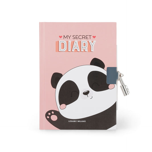 SECRET DIARY WITH PADLOCK - MY SECRET DIARY - PANDA / PACK DE 2