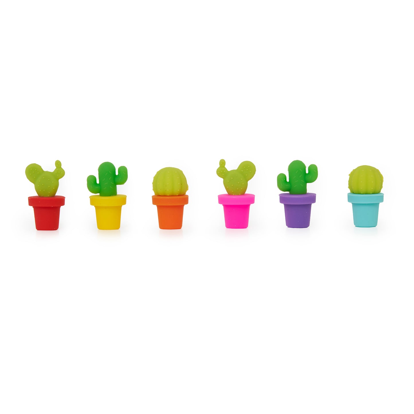 SET OF 6 DRINK MARKERS - FIESTA! - MULTICOLOR - CACTUS / PACK DE 8