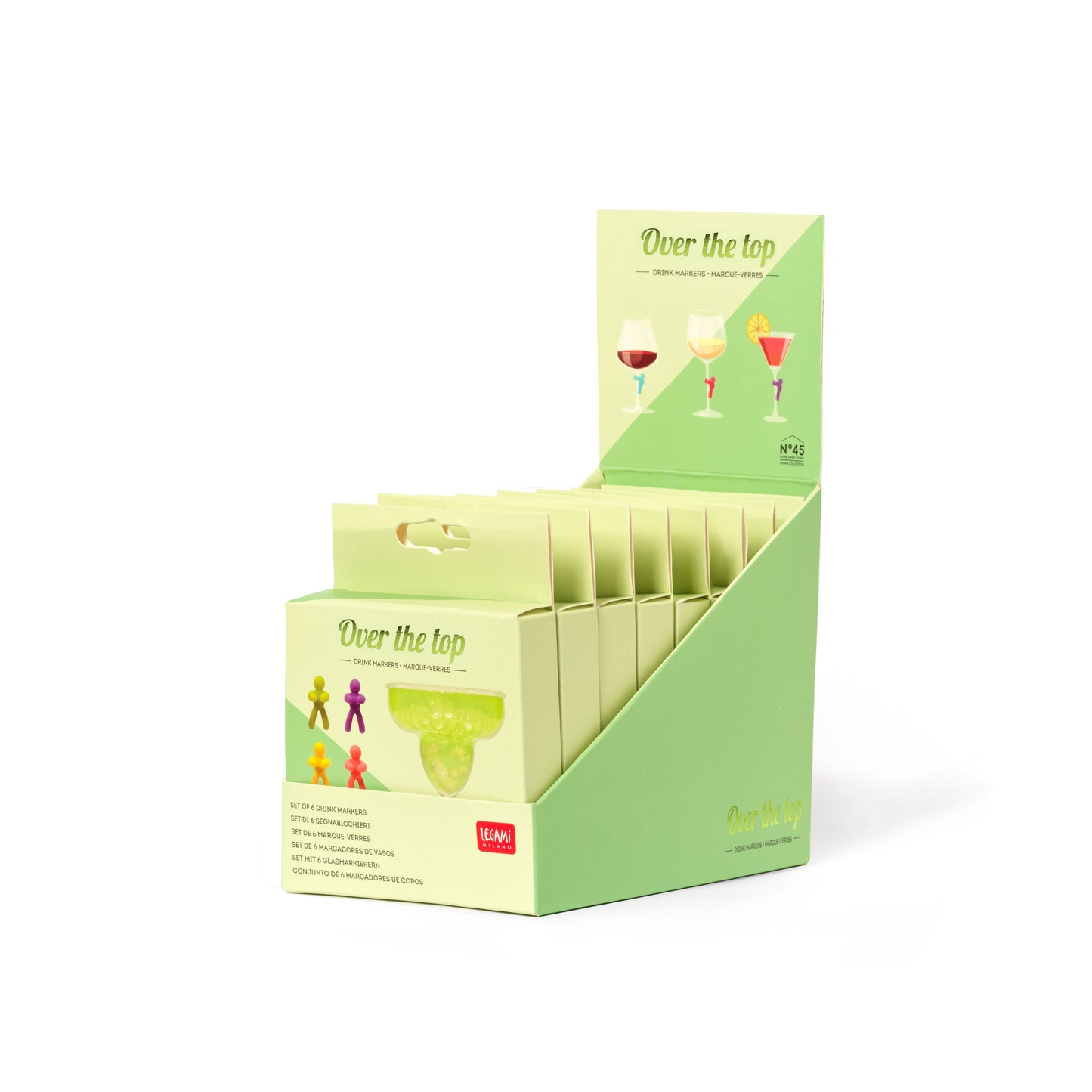 SET OF 6 DRINK MARKERS - OVER THE TOP / PACK DE 8